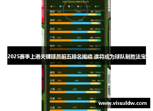2025赛季上港关键球员前五排名揭晓 谁将成为球队制胜法宝